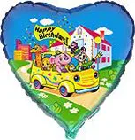 И 18 Сердце Животные в машине С Днем Рождения / 1 шт / (Испания)