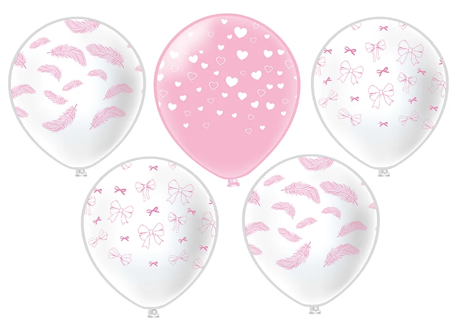 Б 12"/30см Бантики 3 дизайна(25 шт./уп.)/(Таиланд)