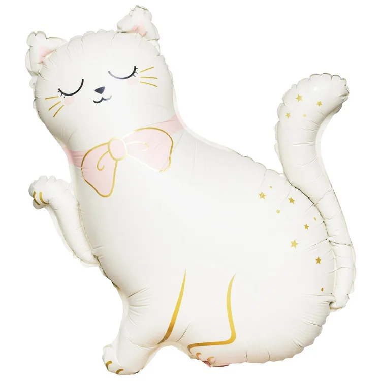 К 27"/69 см  Кошечка с лапкой белая (Китай)