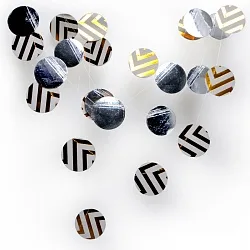 Подвеска КругиЗолотые зигзаги, 220см