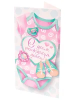 Dream Cards Конверт для денег С рождением дочки (боди) (10 шт)