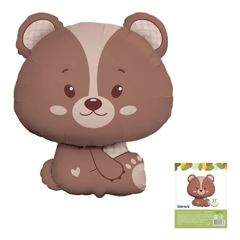 Р 31"/79см Медвежонок, Волшебный лес, 1 шт. в упак.  (Россия)