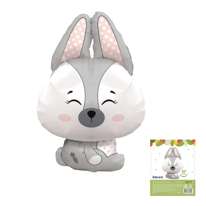 Р 37"/94см Зайчик, Волшебный лес, 1 шт. в упак.(Россия)