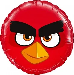 Р 18"/46см Круг, Angry Birds, Красный, 1 шт.(Россия)