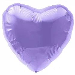 Р 18"/46см Сердце, Аметист, 1 шт.(Россия)