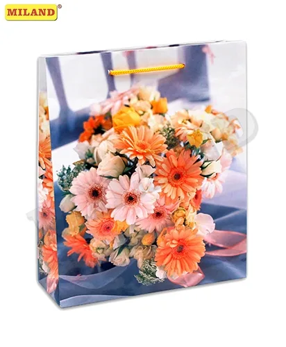 Пакет подарочный  Цветы в постель (М) 18 х 23 х 10