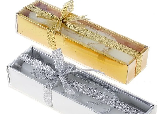 Свечи воск для торта цифра "9" микс золото/серебро