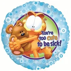 И 18 Круг, Гарфилд с мишкой, Голубой / 1 шт.