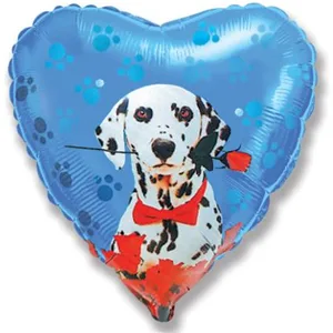 И 18 Сердце Далматинец, синий  / 1 шт / (Испания)