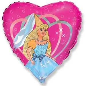 И 9"/23см Мини Сердце Танцующая девушка, розовый / 1 шт / (Испания)