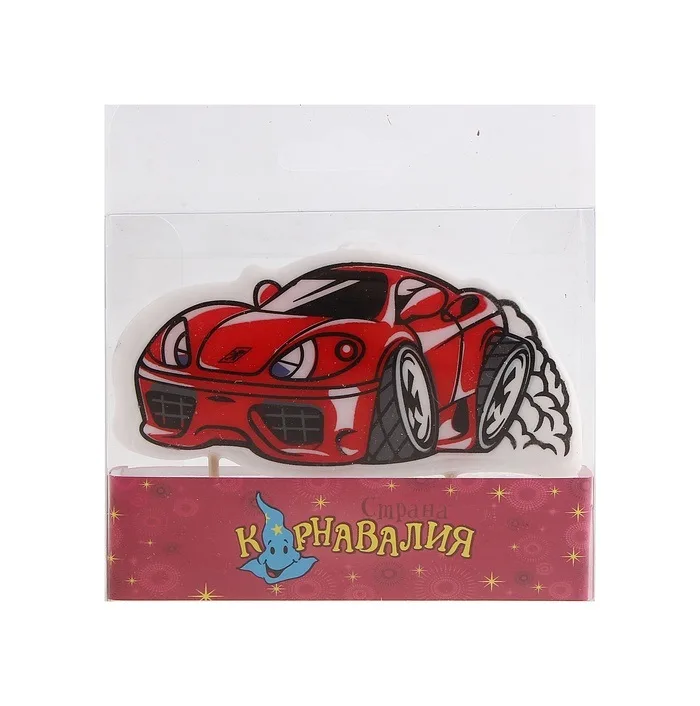 Свеча для торта Машинка