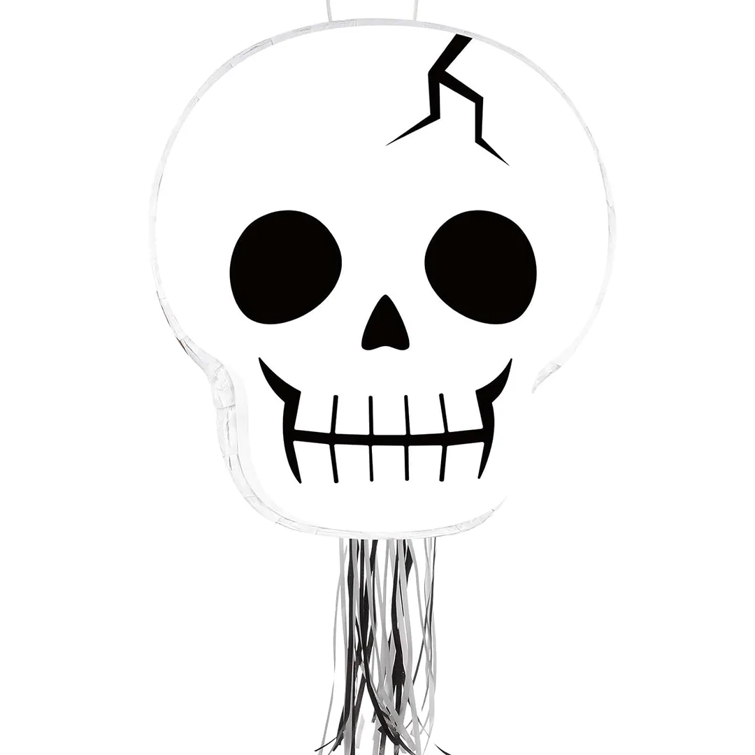 Пиньята Череп, Белый/Черный, 35,2*32*7,5 см, 1 шт. в упак.