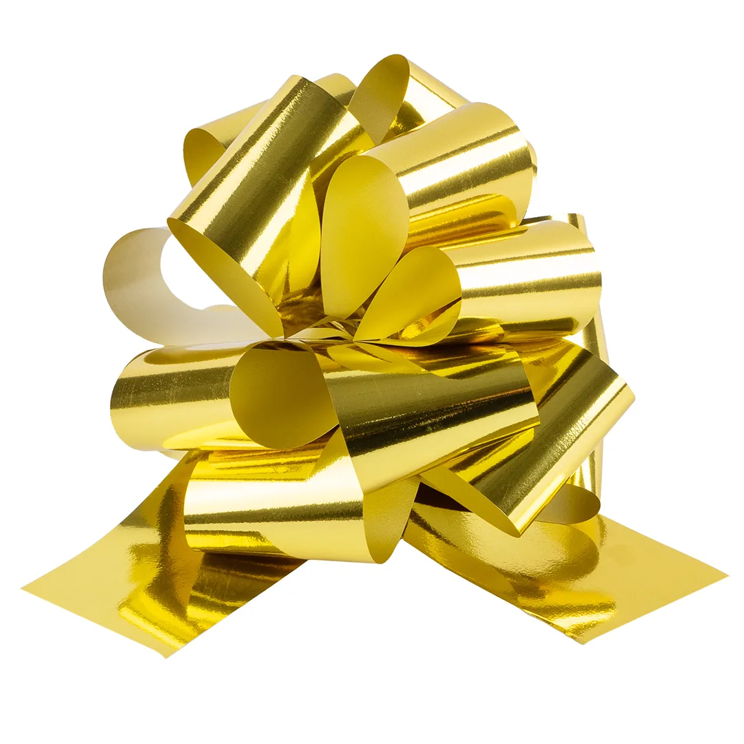 Бант Шар, Золото, Металлик, 21 см, 1 шт. в упак.