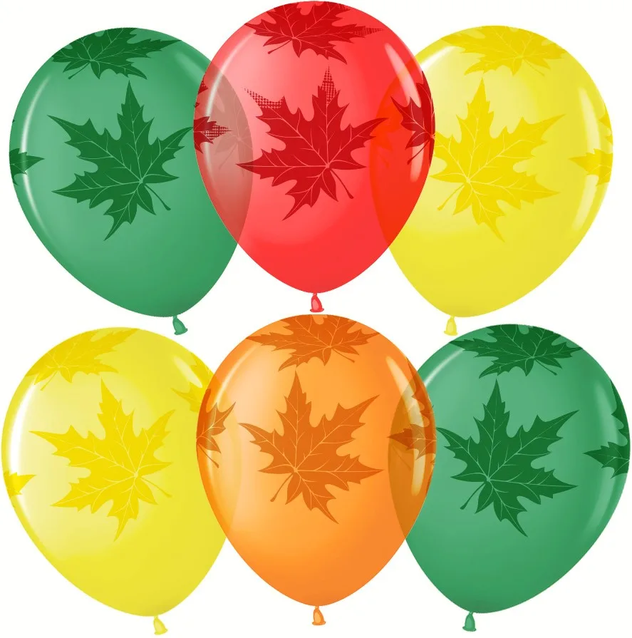 ВВ 12''/30 см Хрустальные листья, Ассорти, кристалл, 5 ст, 25 шт.(Малайзия)