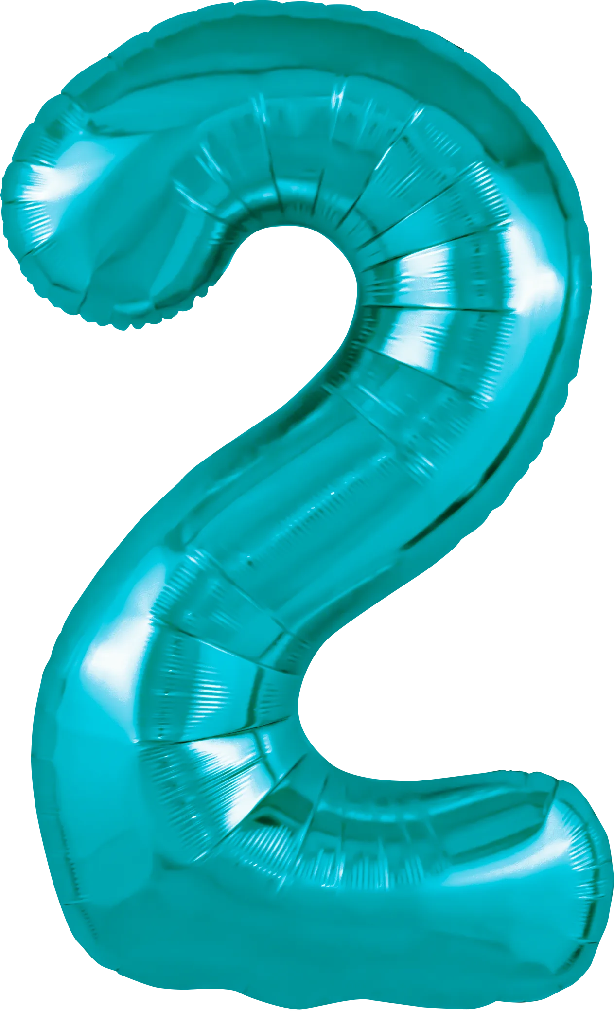 Р 40"/102см Цифра "2" Slim, Океан / 1 шт / (Россия)