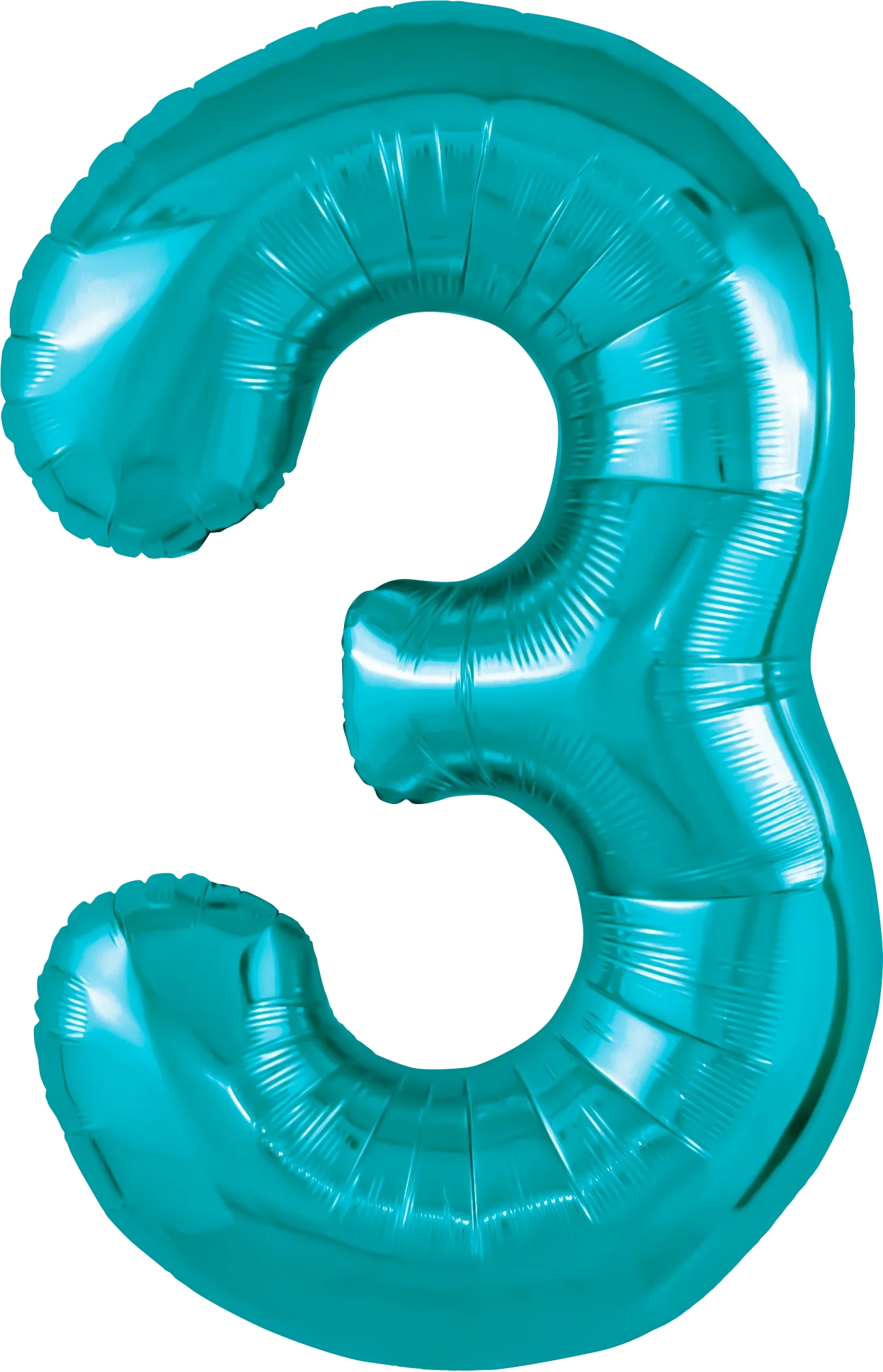 Р 40"/102см Цифра "3" Slim, Океан / 1 шт / (Россия)