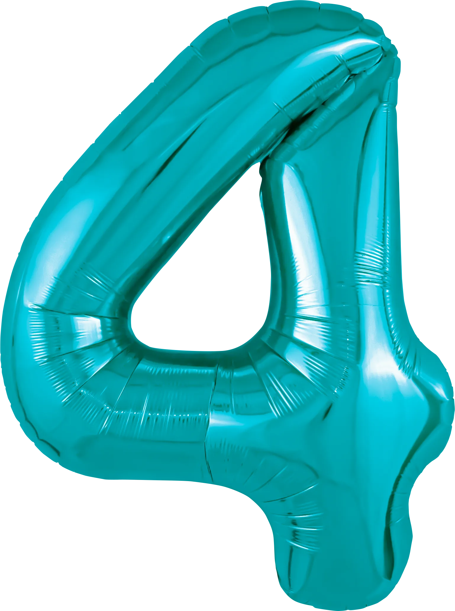 Р 40"/102см Цифра "4" Slim, Океан / 1 шт / (Россия)