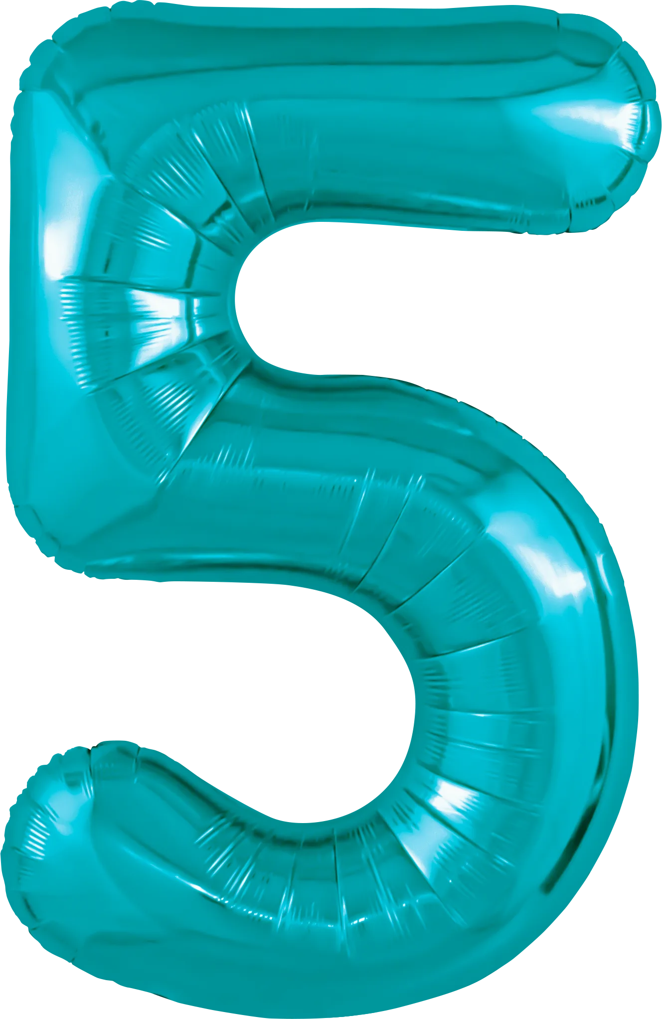 Р 40"/102см Цифра "5" Slim, Океан / 1 шт / (Россия)