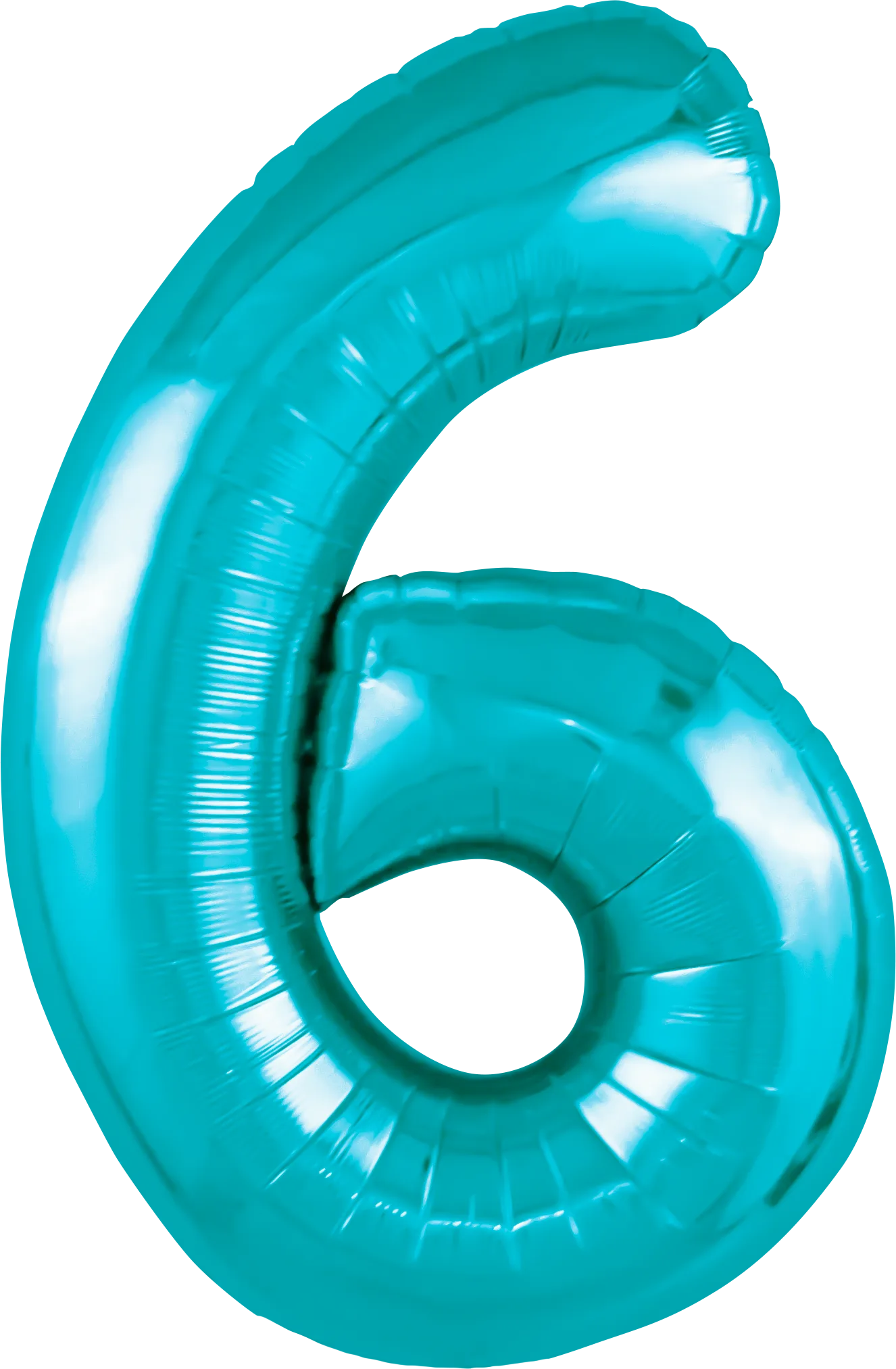 Р 40"/102см Цифра "6" Slim, Океан / 1 шт / (Россия)