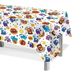 Скатерть ПЭТ, Игра Среди Нас, Вечеринка, 120*180 см, 1 шт.