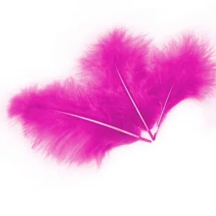 Перья, Ярко-розовый, 10*15 см, 30 шт.