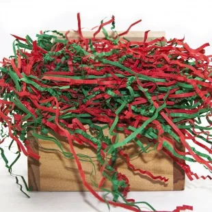 Наполнитель бумажный Праздничный микс, Зеленый/Красный, 50 г.