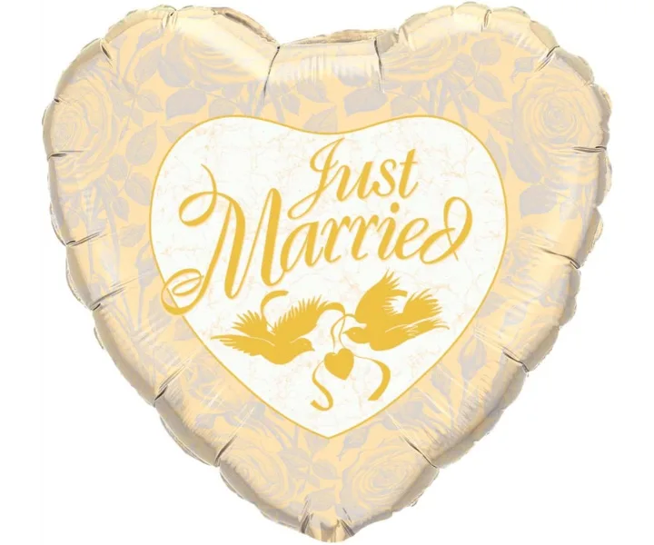 И 36 Сердце Молодожены/золото/ 1 шт / (Испания)