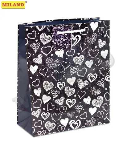 ОПТИМА Пакет подарочный  Джинсовая любовь (М) 18 х 23 х 10