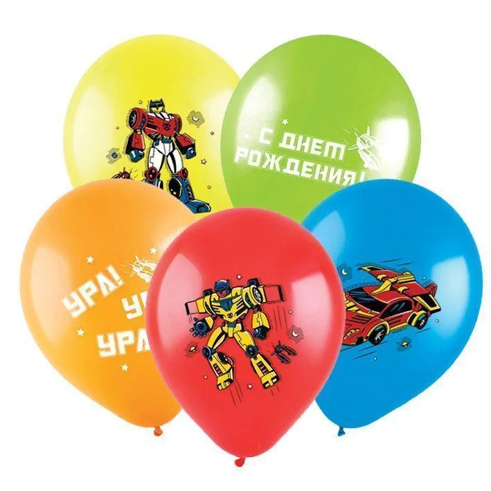 Т 12"/30см Трансформеры,Ассорти, Пастель, 2 ст.  / 100 шт./ (Турция)