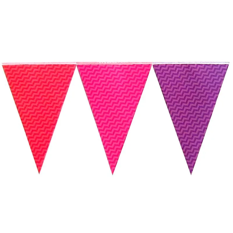 Гирлянда-вымпелы "Зигзаг" Разноцвет/1 шт./(Китай)