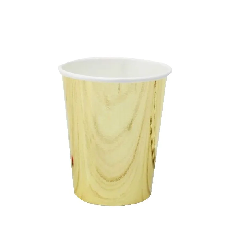 Стаканы 260 мл. "Золотые"/ набор 6 шт./ (Китай)