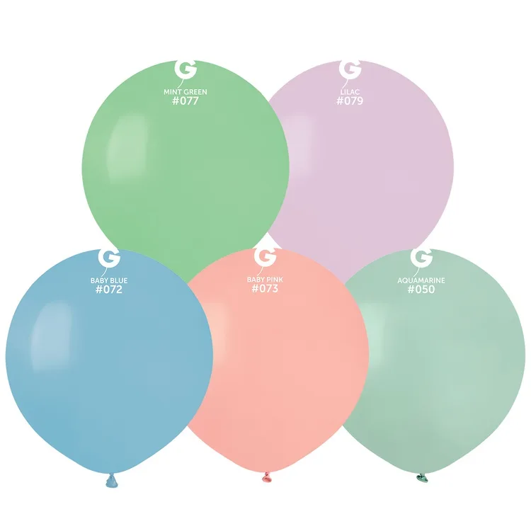 G 18"/46см. ассорти MACARON, Пастель/25 шт./(Италия)