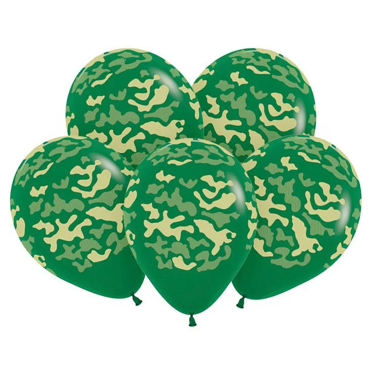 К 12"/30см Камуфляж, Темно-Зеленый Пастель,50 шт.(Китай)