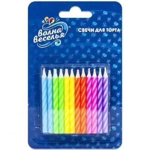 Свечи "Радужный микс" Ассорти, 6 см. 24 шт.