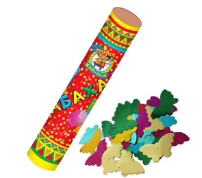 Хлопушка. Бабахалка. Бабочки (фольгированные) 30 см