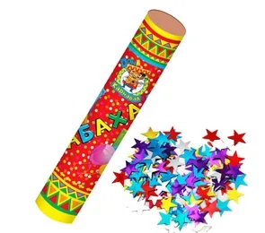 Хлопушка. Бабахалка. Звезды (фольгированные) 40см