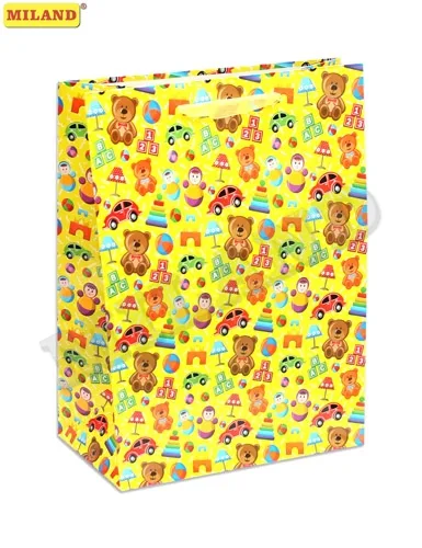 Пакет подарочный  Игрушки (L) 26 х 33 х 14