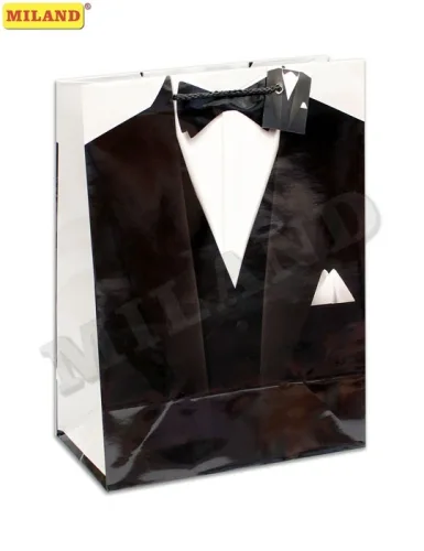 Пакет подарочный Смокинг (L) 26 х 33 х 14
