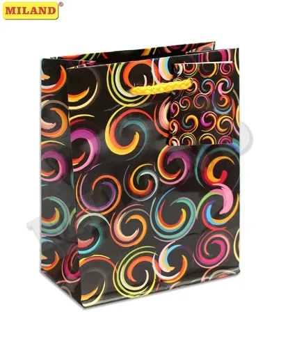 Пакет подарочный Радужные узоры (S) 12 х 15 х 6