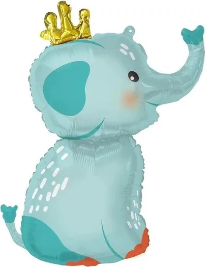 F 39"/99см Слоненок в короне, 1 шт. (Китай)