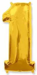 И 40"/102см Цифра "1", Золото, / 1 шт (Испания)