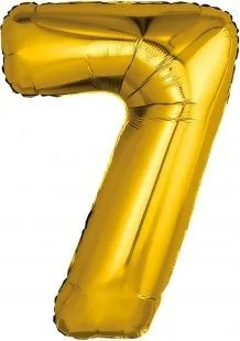 Р 32"/81см Цифра "7" Золото / 1 шт / (Россия)