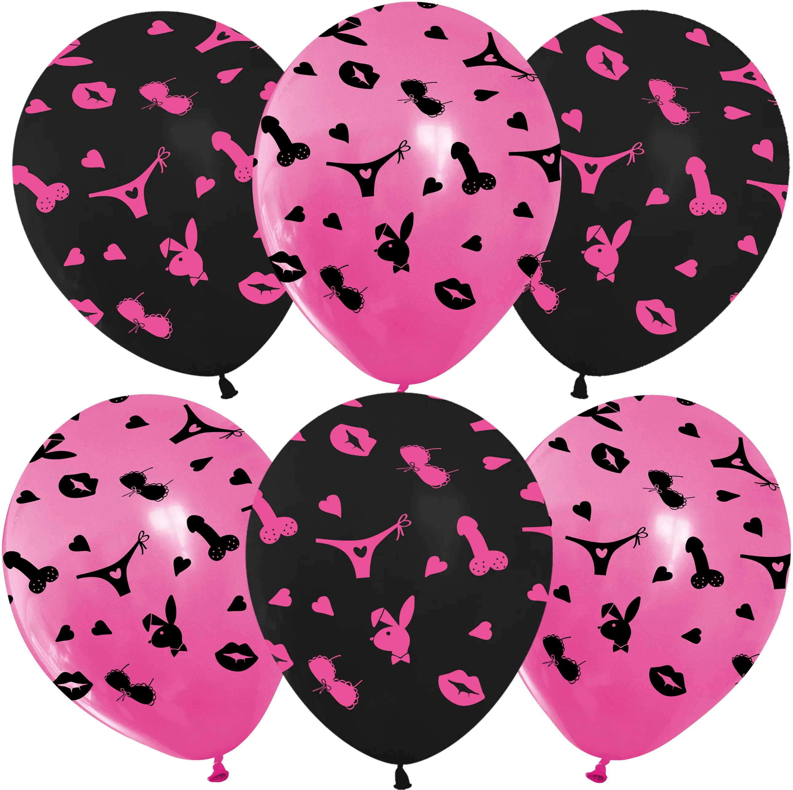 ВВ 12''/30 см 18+, Черный (299)/Фуше (435), пастель, 5 ст, 25 шт.(Малайзия)