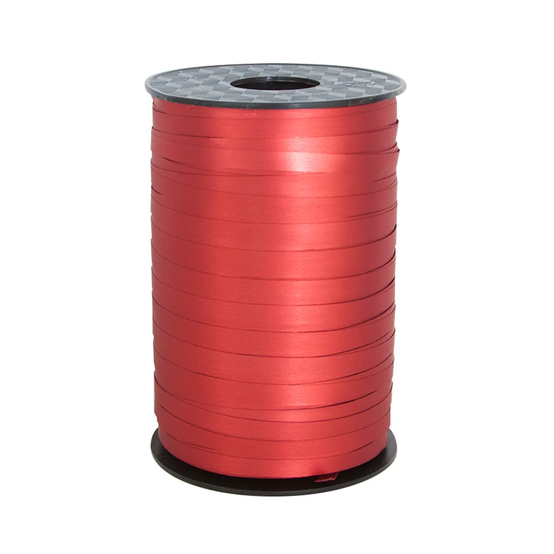 Лента полипропиленовая (0,5 см*250 м) Красный, Матовый металл, 1 шт.