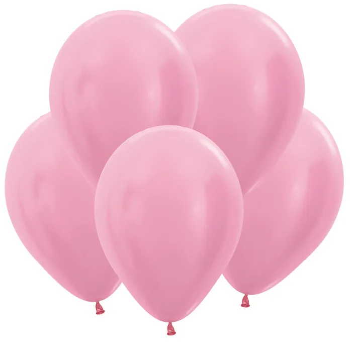 S Перламутр 12"/30см Розовый / Pink / 100 шт. / (Колумбия)