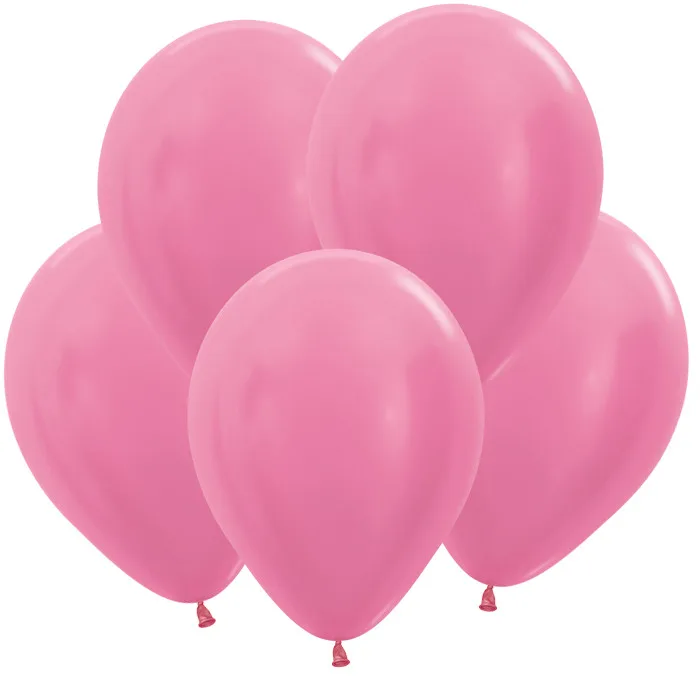 S Перламутр 12"/30см Фуксия / Fuchsia / 100 шт. / (Колумбия)