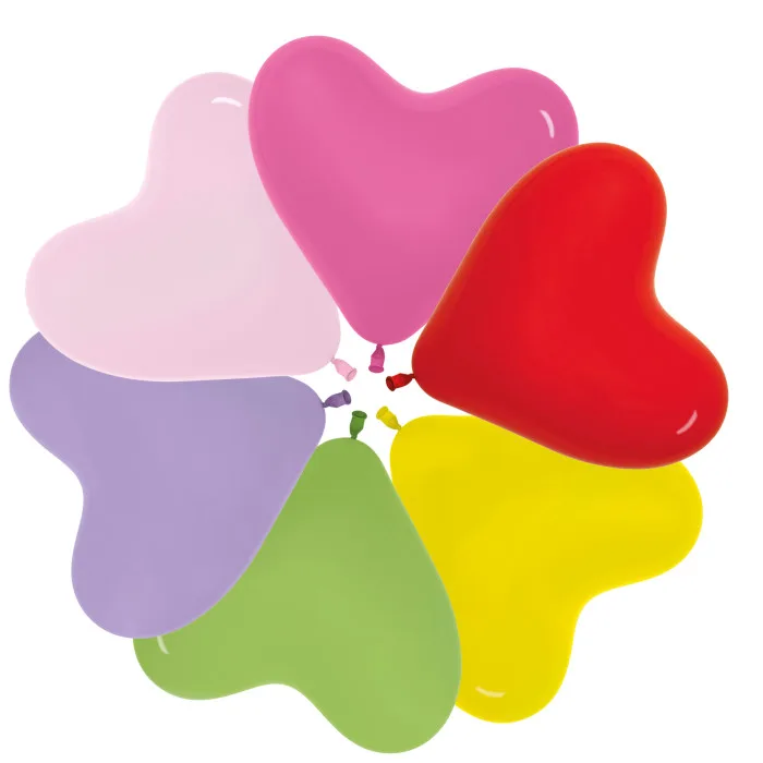 S Сердца 6"/15см Ассорти / Assorted / 100 шт. / (Колумбия)