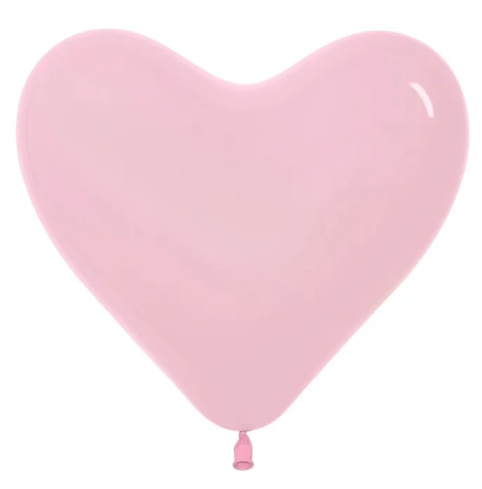 S Сердца 6"/15см Розовый / Bubble Gum Pink / 100 шт. / (Колумбия)