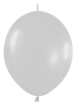 S Линколун Перламутр 12"/30см Серебро / Silver / 100 шт. / (Колумбия)