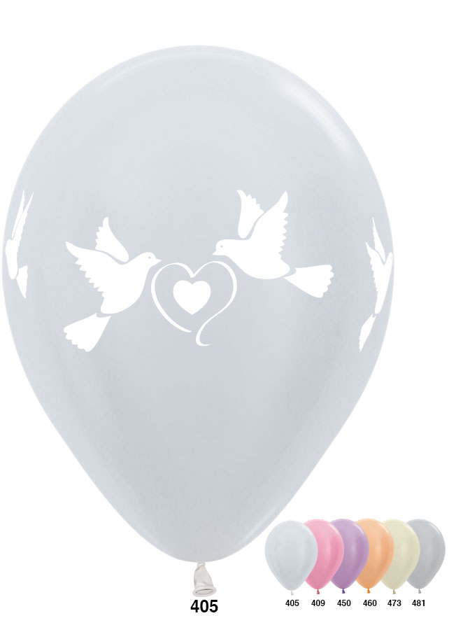 S 12 Голуби, Ассорти Перламутр / 100 шт. / (Колумбия)